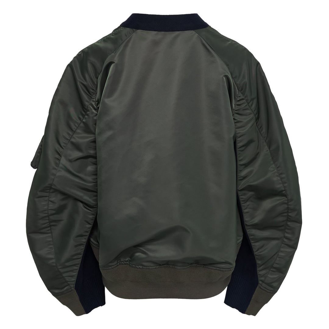 Nylon Twill x Knit Cardigan