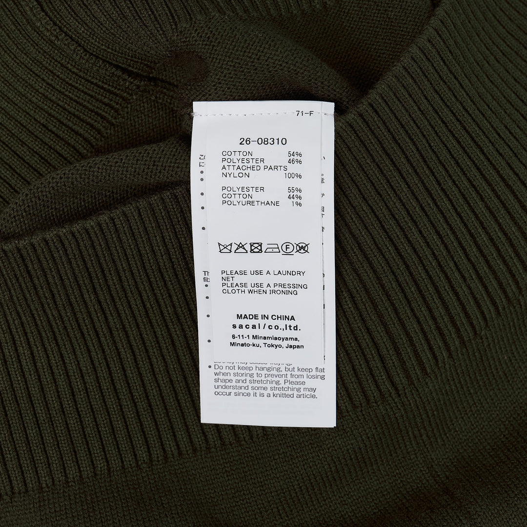 Nylon Twill x Knit Pullover