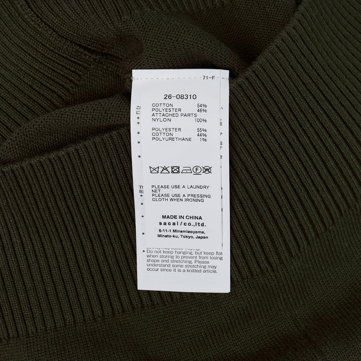 Nylon Twill x Knit Pullover