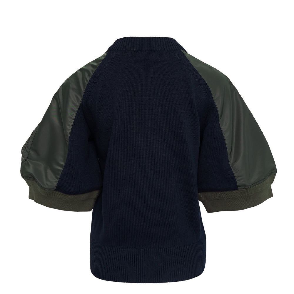 sacai Nylon Twill x Knit Pullover - view 2