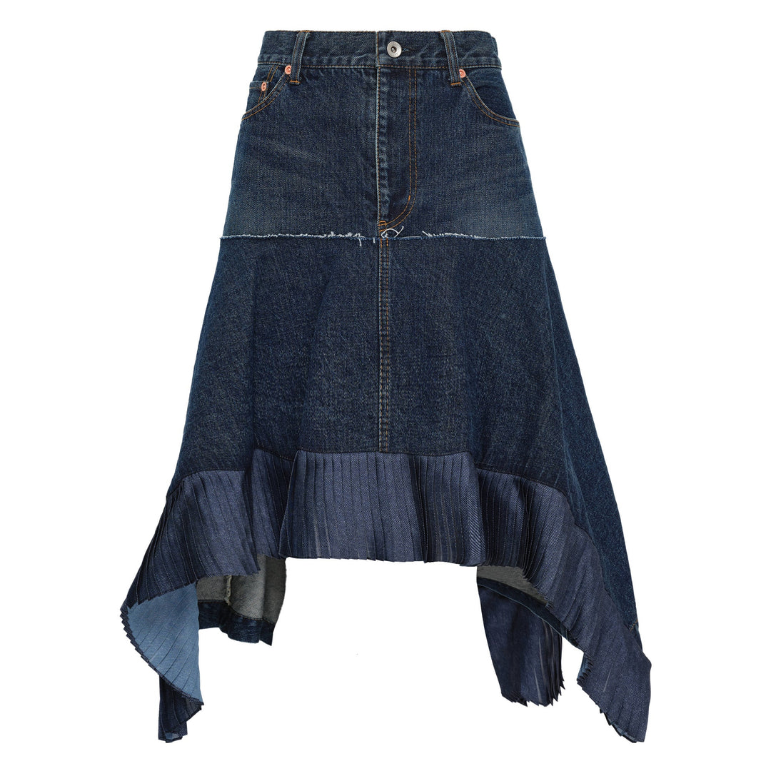 Denim x Satin Skirt