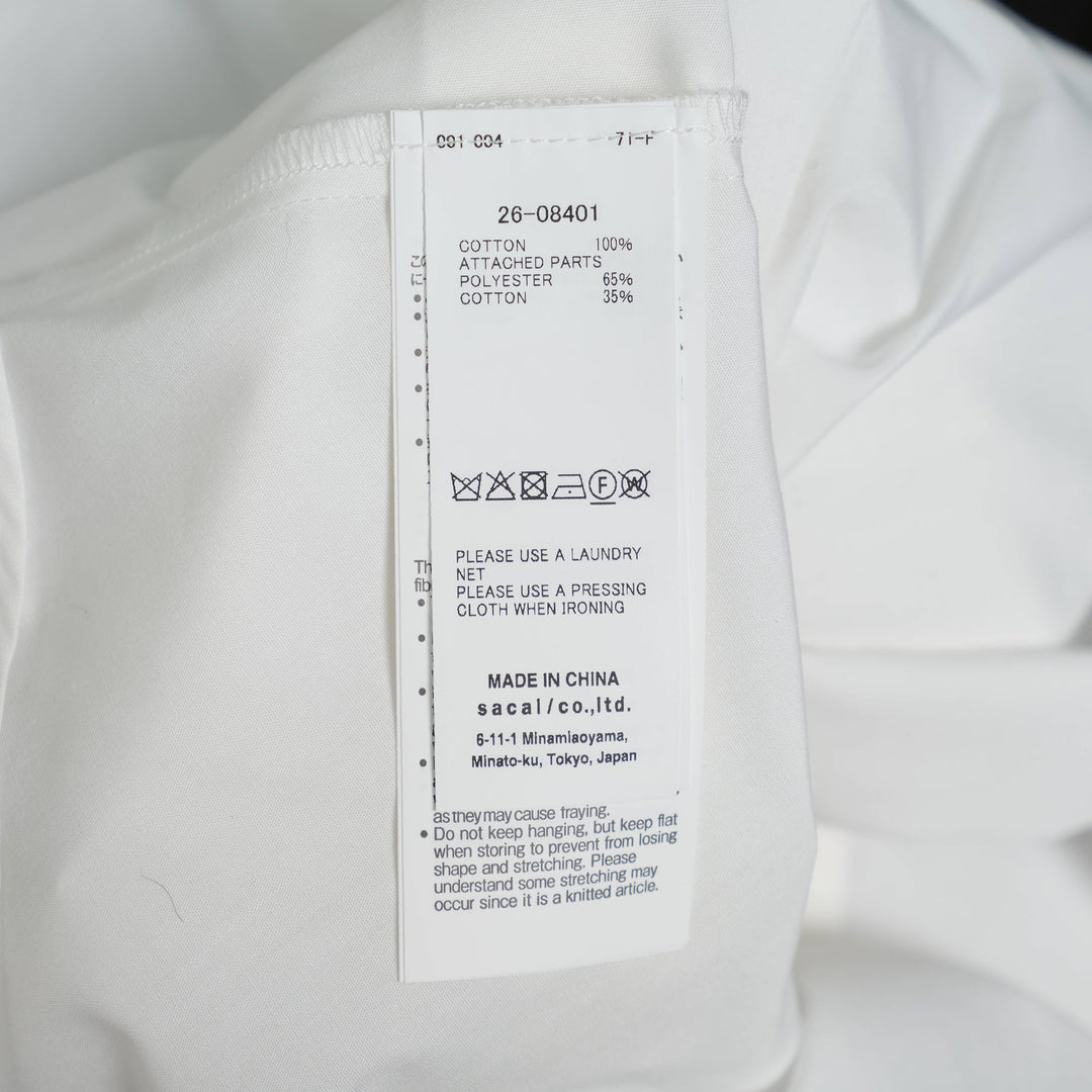 Poplin x Cotton Knit Cardigan