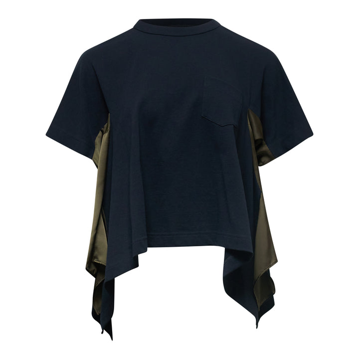 Satin x Cotton Jersey T-Shirt