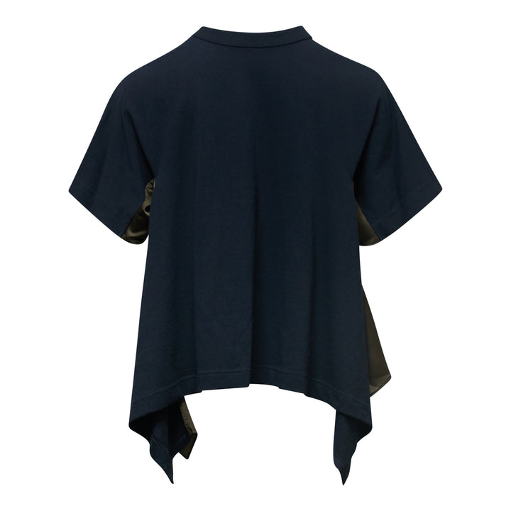 Satin x Cotton Jersey T-Shirt