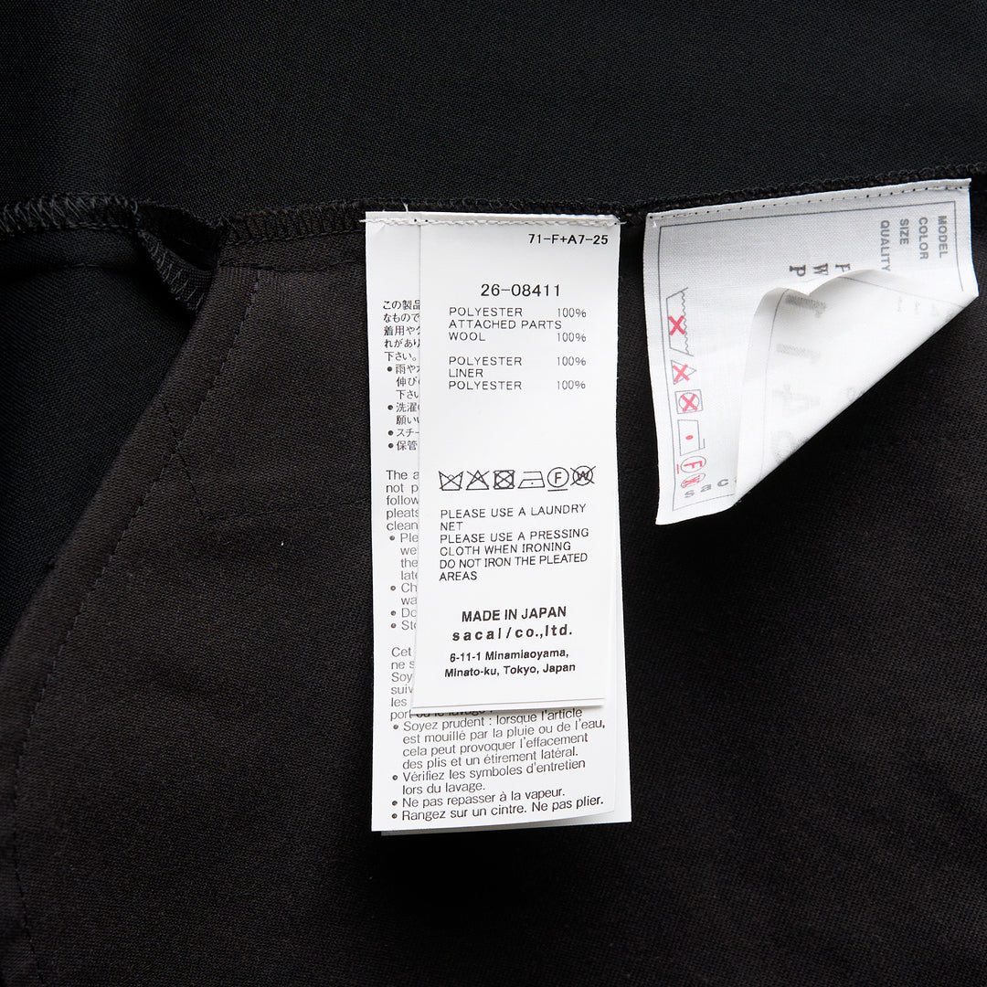 sacai Suiting x Satin Dress – Available at Club 21, Official Retailer in Singapore, Malaysia & Thailand with Global Shipping Online