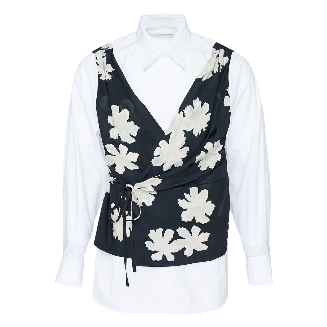 Dries Van Noten Loose Fit Double Layer Draped Top – Available at Club 21, Official Retailer in Singapore, Malaysia & Thailand with Global Shipping Online