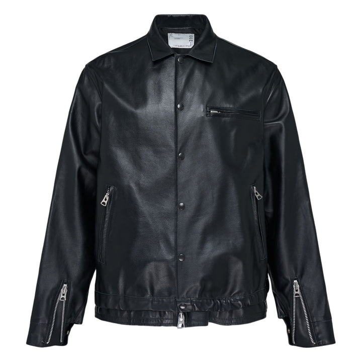 sacai Leather Blouson – Available at Club 21, Official Retailer in Singapore, Malaysia & Thailand with Global Shipping Online