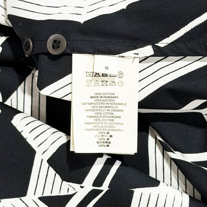 Crushed Stripe Print Cotton Shirt