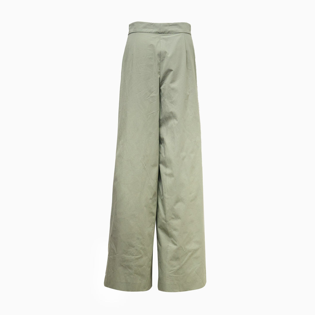 Pleated Wide Leg Trousers