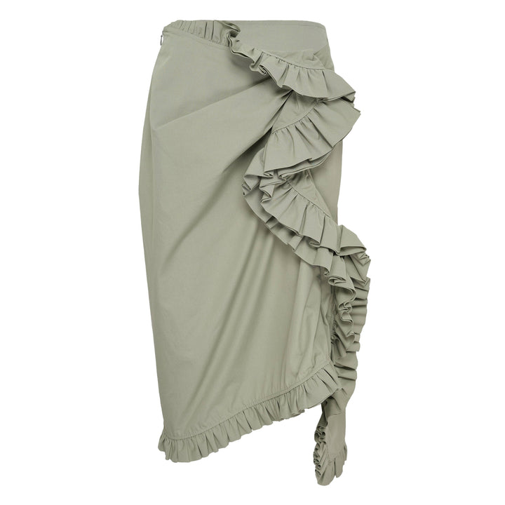 Draped Skirt With Ruffle Detail