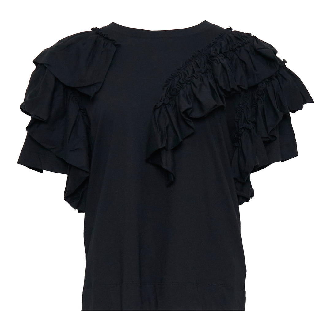 Dries Van Noten Boxy T-Shirt With Ruffles – Available at Club 21, Official Retailer in Singapore, Malaysia & Thailand with Global Shipping Online