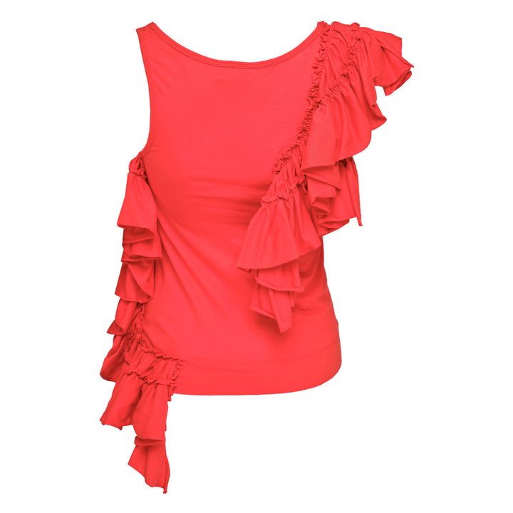 Regular Fit Tank Top With Ruffle