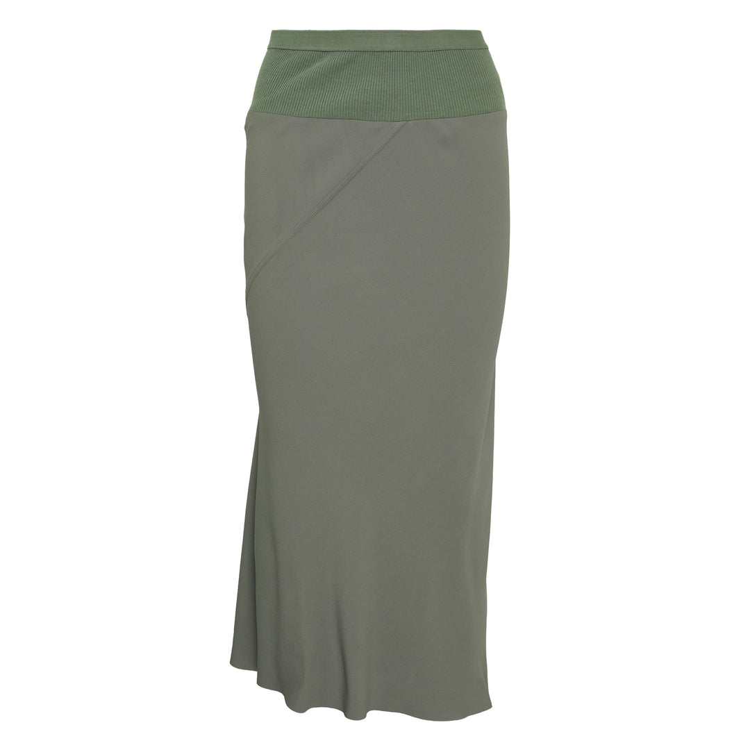 Knee Bias Skirt Cocoon Crepe