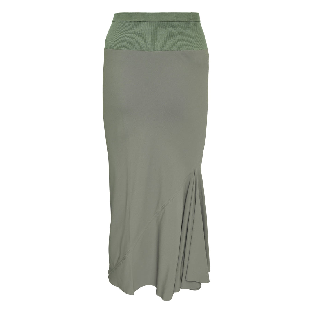 Knee Bias Skirt Cocoon Crepe