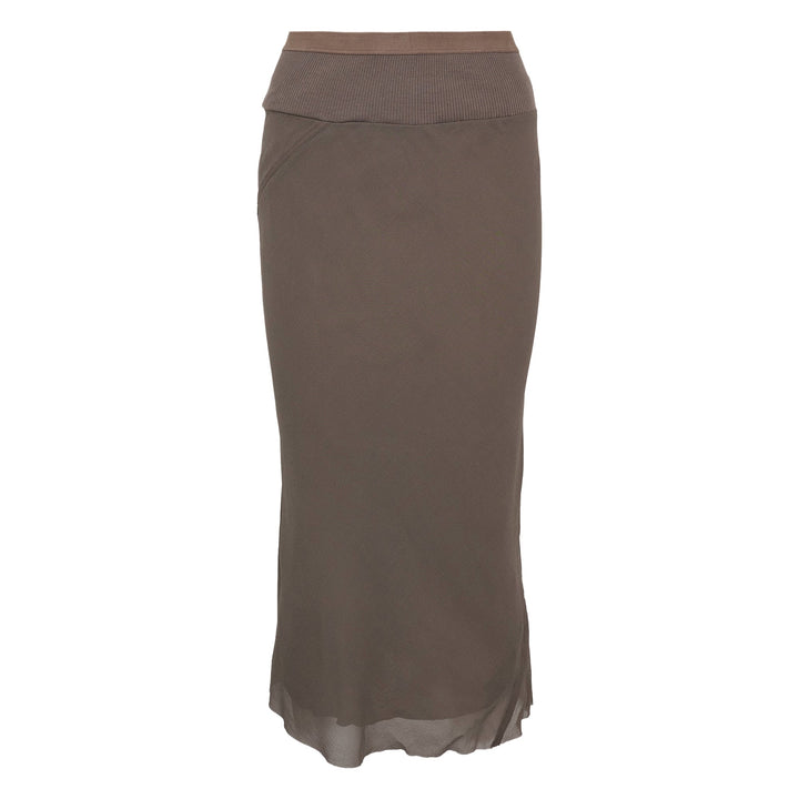 Knee Bias Skirt Washed Georget