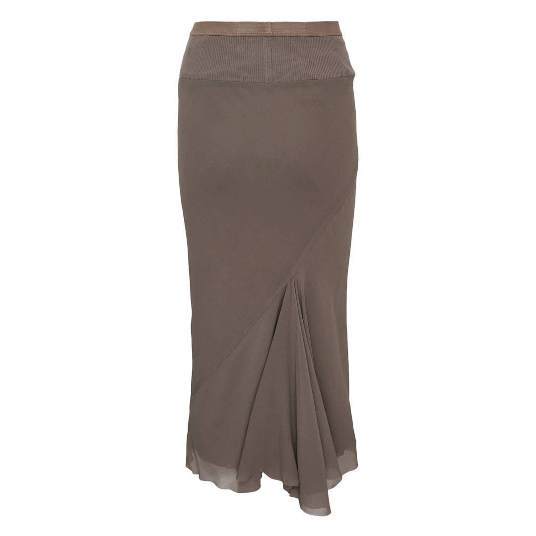 Knee Bias Skirt Washed Georget