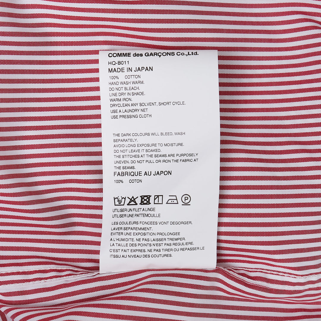 Red Stripe Long Sleeve Button-Up Shirt