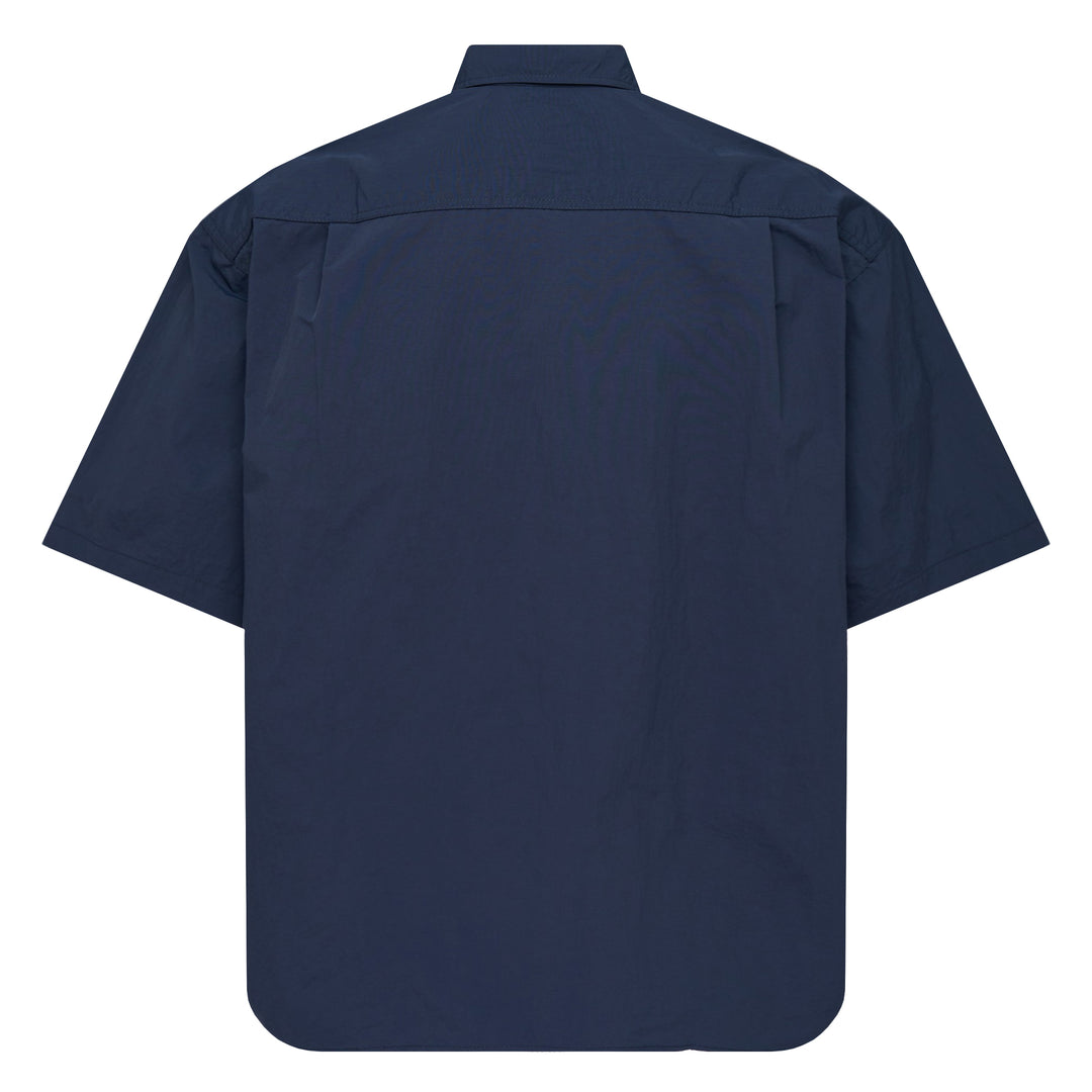 Navy Button-Up Chest Pocket