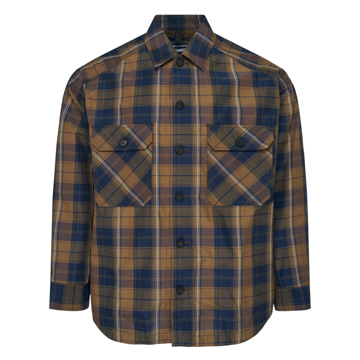 Plaid Chest-Pocket Jacket