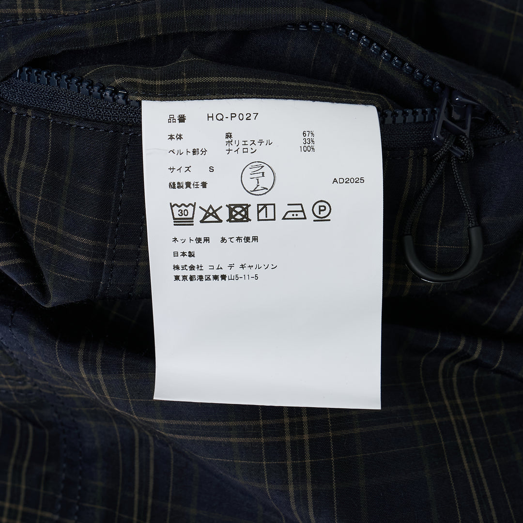 Navy Check Shorts