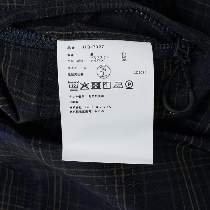Navy Check Shorts