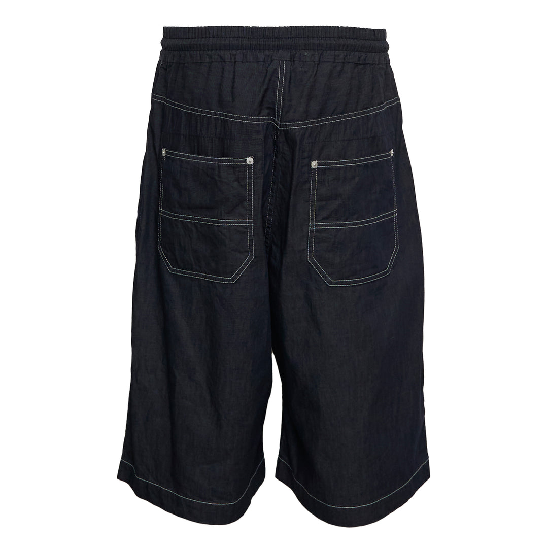 COMME des GARCONS HOMME Light Navy Denim Elastic Waist Shorts – Available at Club 21, Official Retailer in Singapore, Malaysia & Thailand with Global Shipping Online
