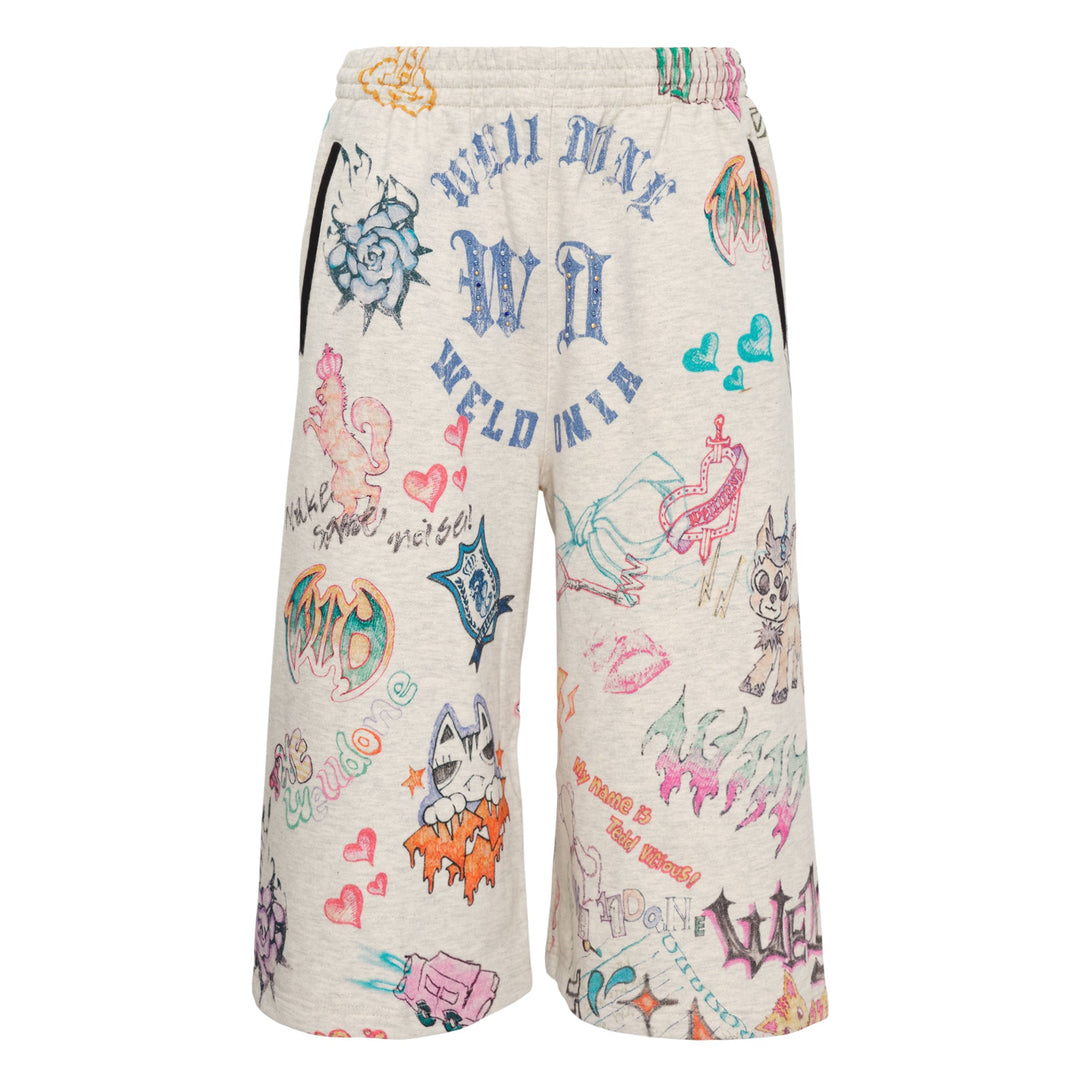 Doodle Printed Shorts