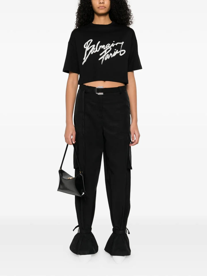 Balmain Paris Bulky Cropped T-Shirt