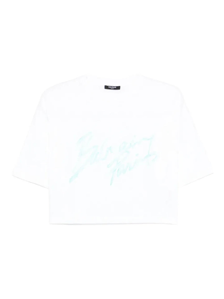 Balmain Paris Bulky Cropped T-Shirt