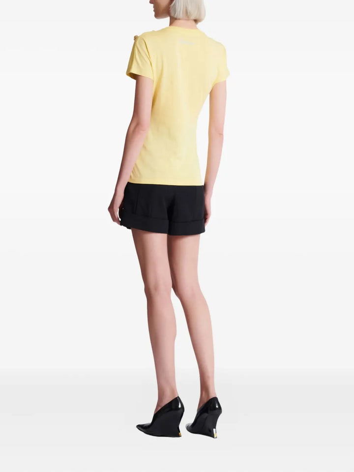 3 Button Draped T-Shirt