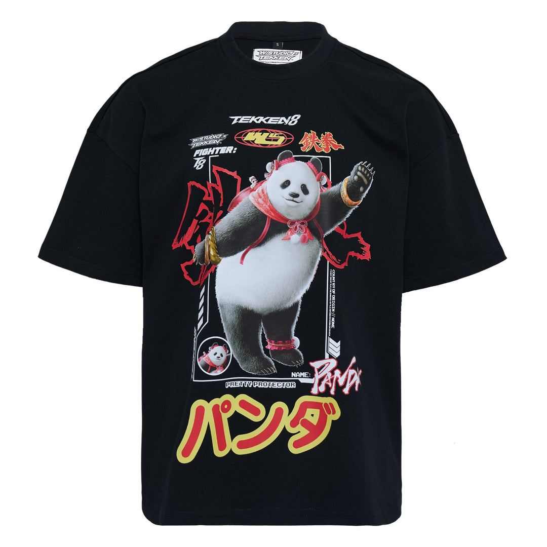 Heavy Tee Black Panda Red