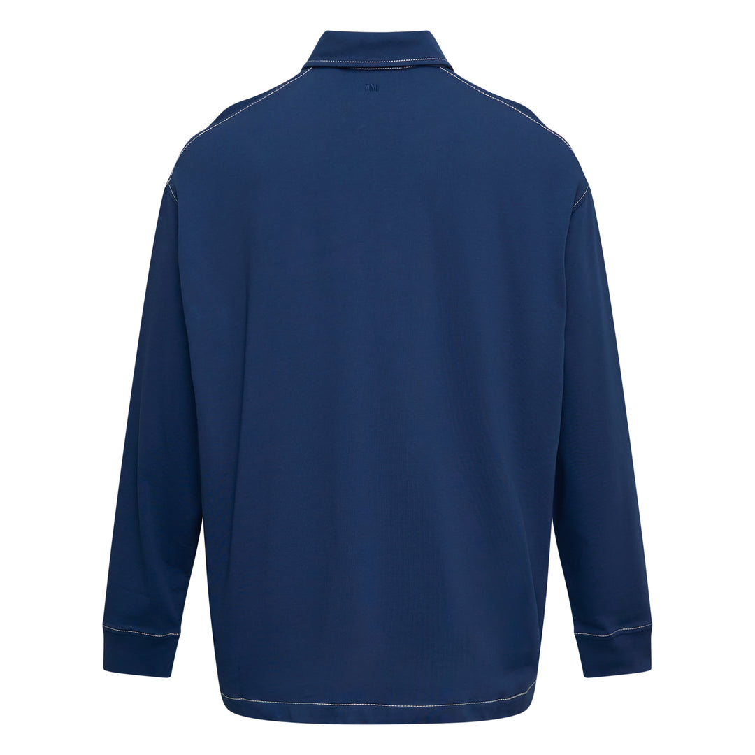 AMI Ami De Coeur Long Sleeve Oversize Polo – Available at Club 21, Official Retailer in Singapore, Malaysia & Thailand with Global Shipping Online