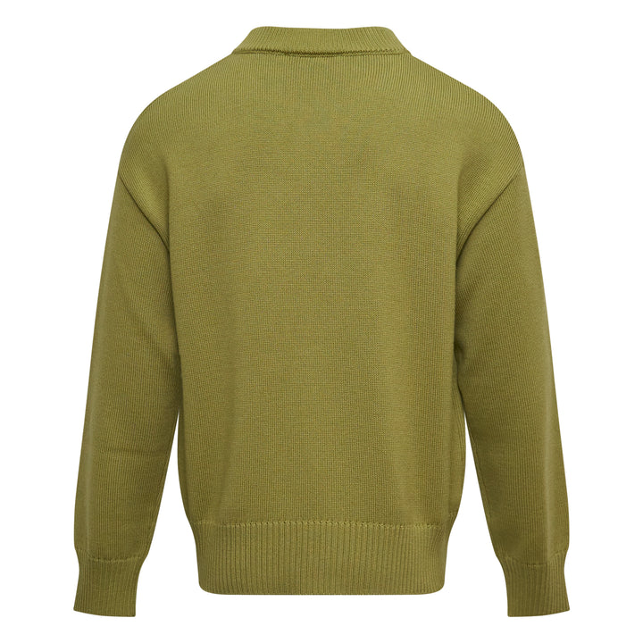 AMI Contrasted Ami De Coeur Crewneck Cardigan – Available at Club 21, Official Retailer in Singapore, Malaysia & Thailand with Global Shipping Online