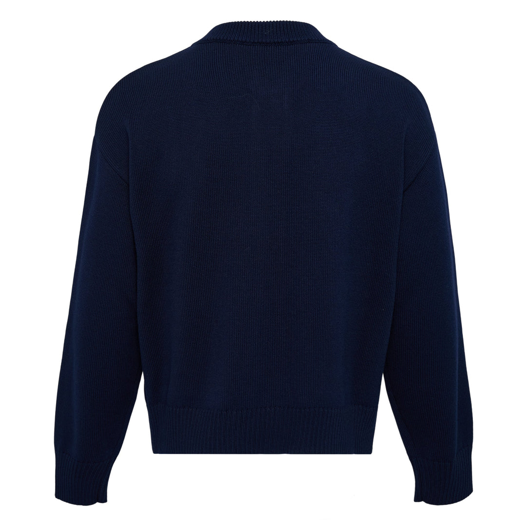 Crewneck Cardigan With Contrast ADC