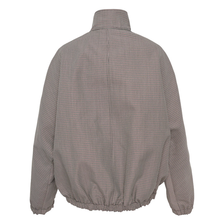 Buckle Houndstooth Bomber Jacket