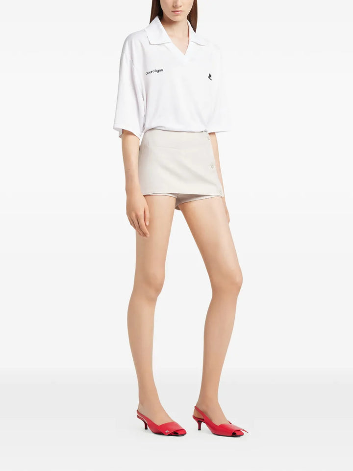 Oblique Polywool Mini Skorts