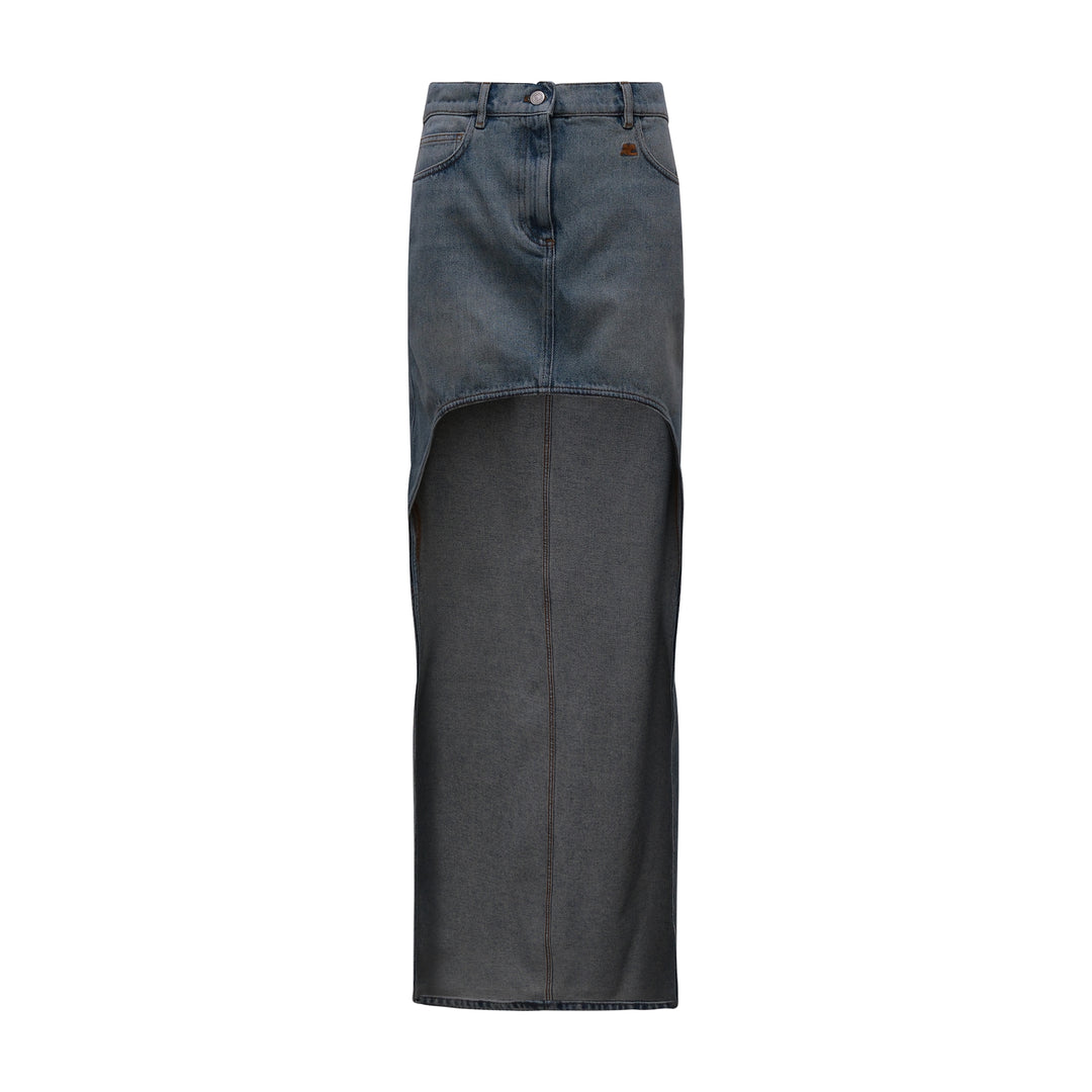 Courrèges Circle Edged Denim Skirt – Available at Club 21, Official Retailer in Singapore, Malaysia & Thailand with Global Shipping Online