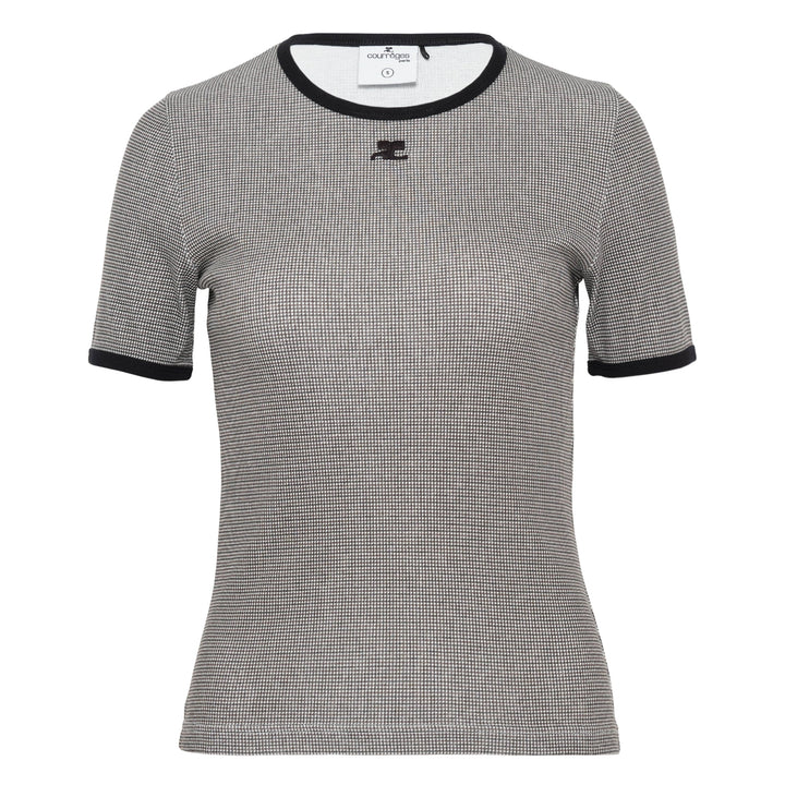 Houndstooth Contrast T-Shirt