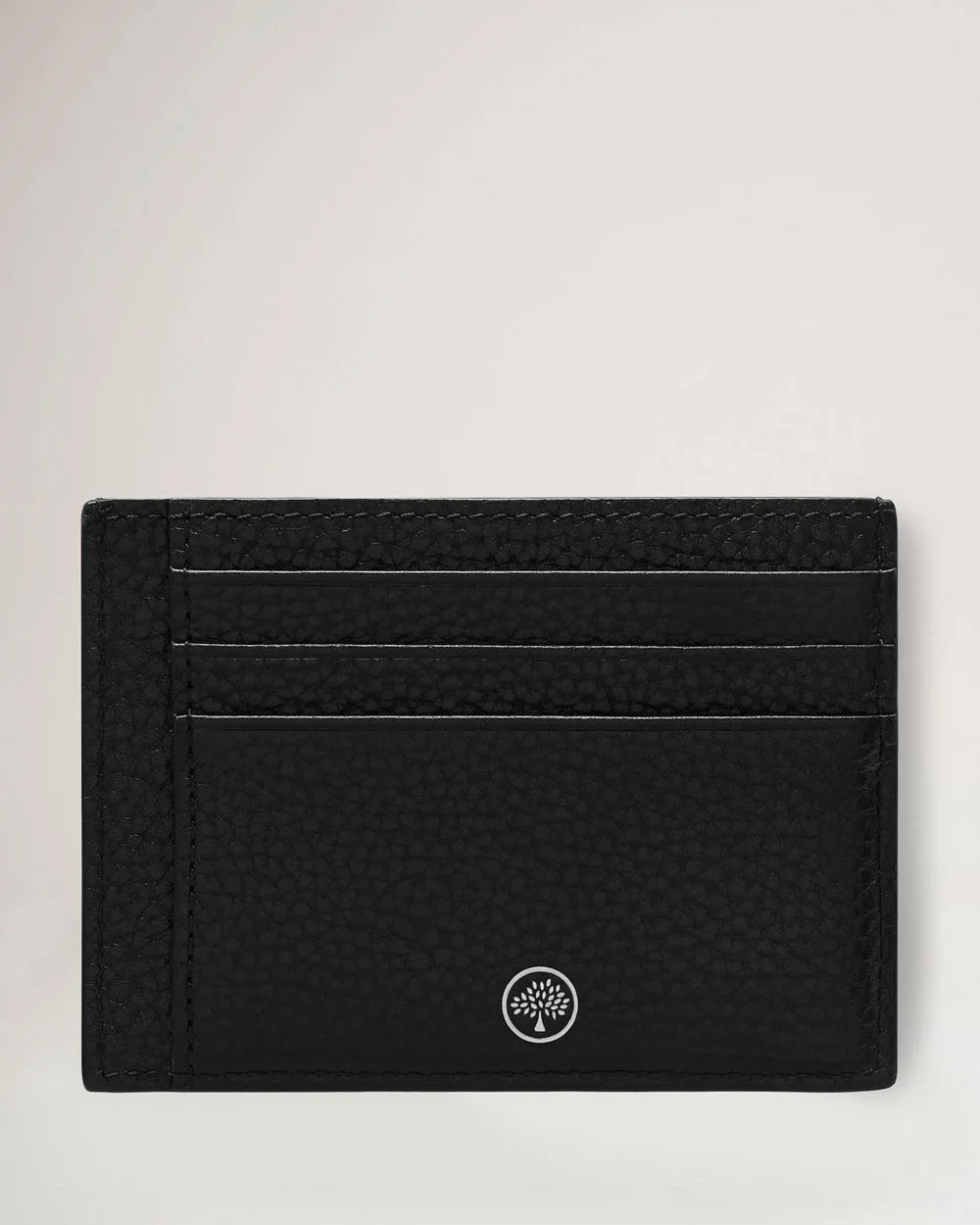 Card Holder Black Small Classic Grain