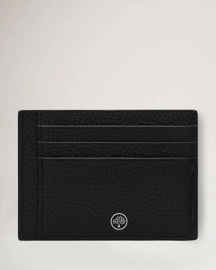 Card Holder Black Small Classic Grain
