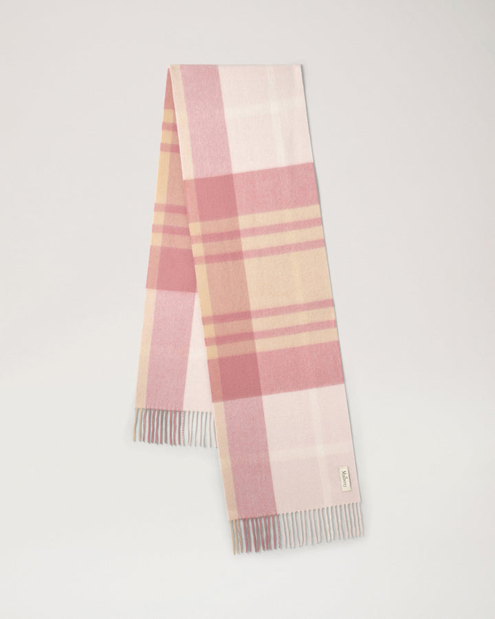 Small Check Merino Wool Scarf