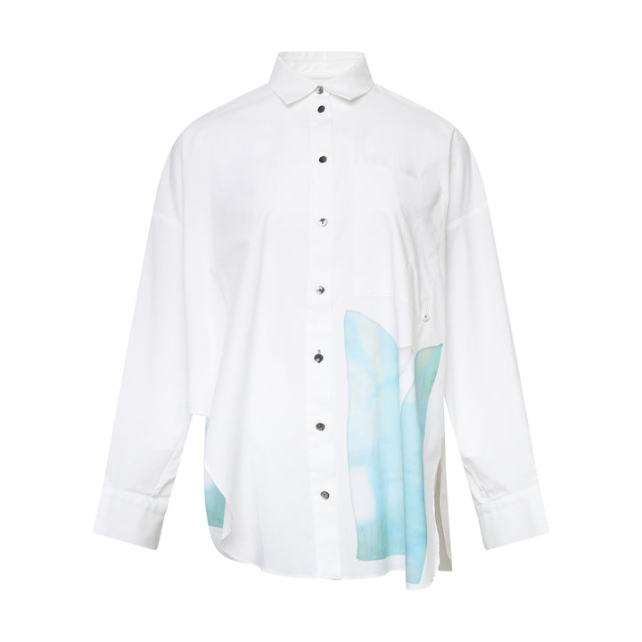 ENFOLD Leaf Motif Two-Way Basic Shirt – Available at Club 21, Official Retailer in Singapore, Malaysia & Thailand with Global Shipping Online