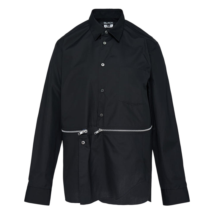 Oversized Cotton Zip Detail Shirt