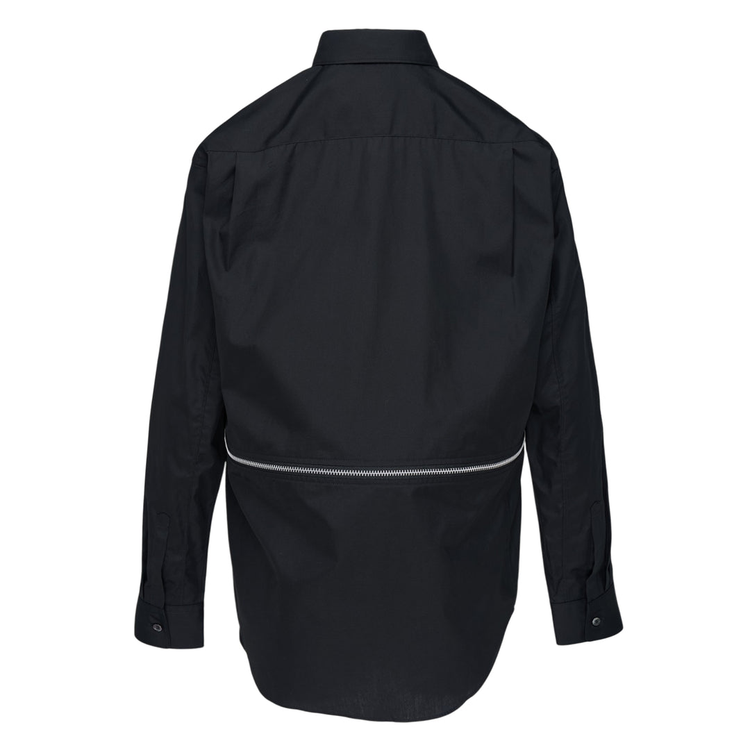 Oversized Cotton Zip Detail Shirt