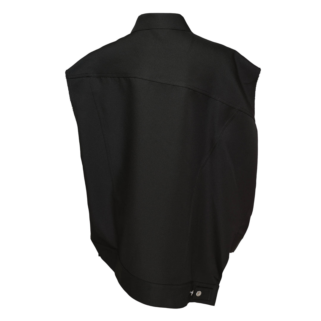 Sleeveless Off-Center Jacket