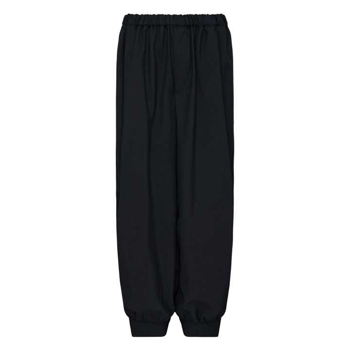 Cuffed Hem Elastic Waistband Pants