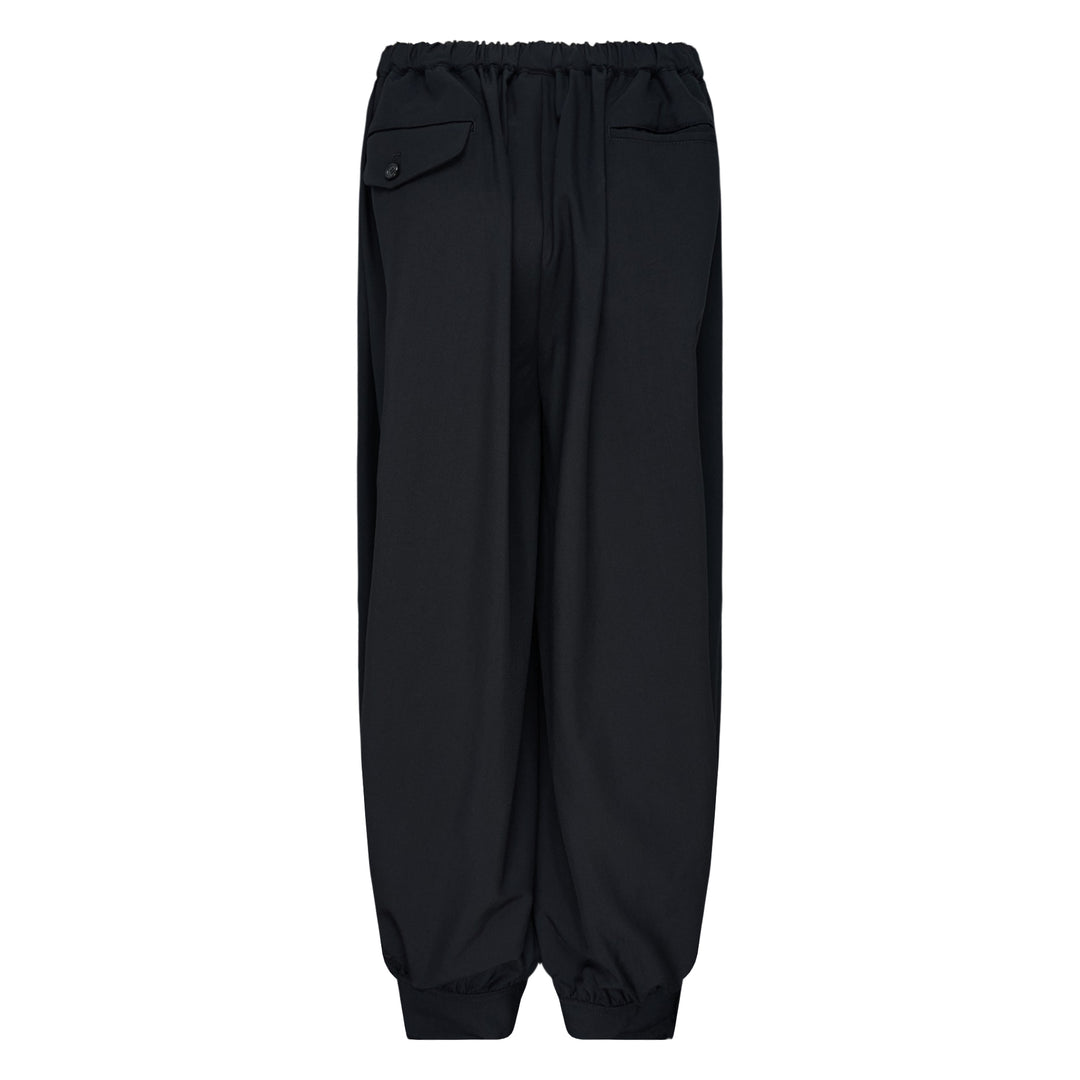 Cuffed Hem Elastic Waistband Pants