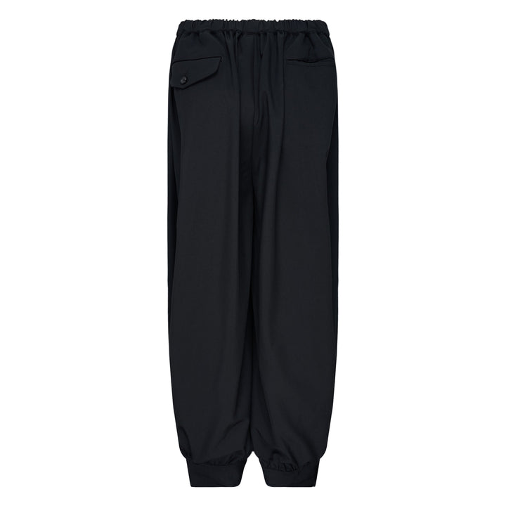Cuffed Hem Elastic Waistband Pants