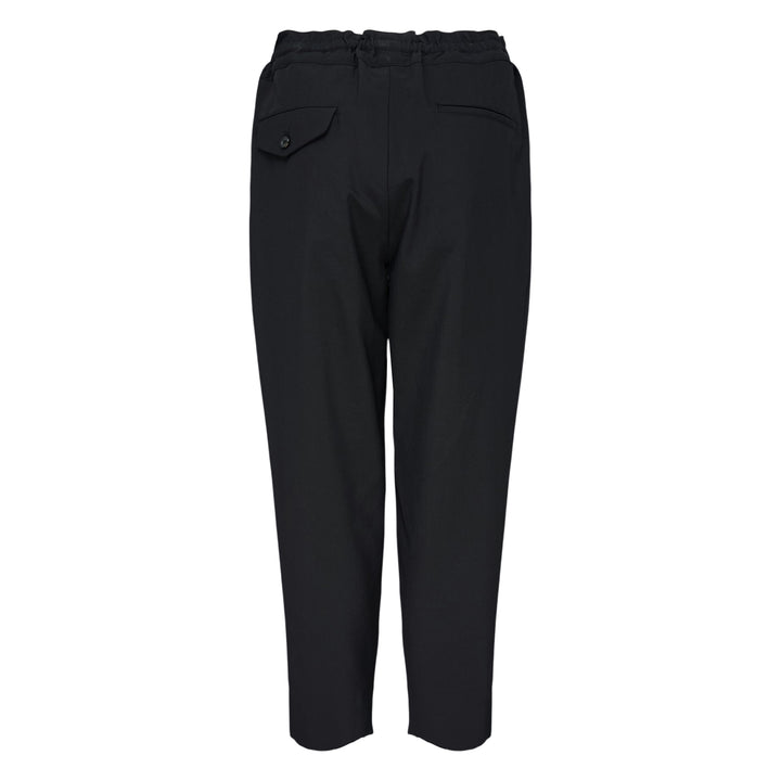 Black Wool Blend Tailored Fit Pants