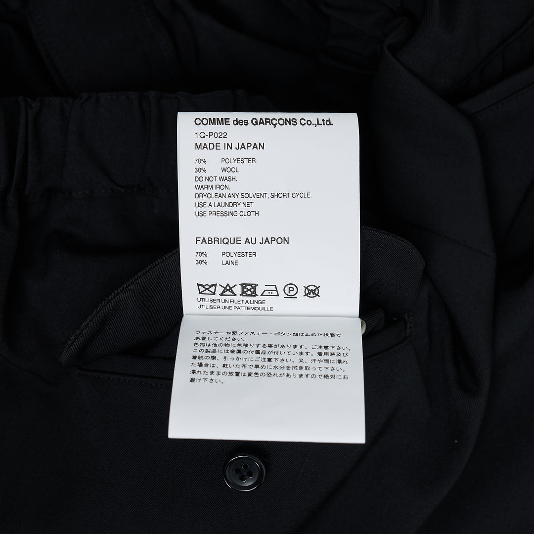 Wool Polyester Blend Zip Detail Pants